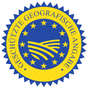 Logo: EU-Siegel geschützte geografische Angabe